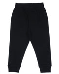 Kids Solid Fleece Lined Jogger Pants - Black