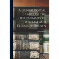 A Genealogical Table of the Descendants of William and Elizabeth Brown