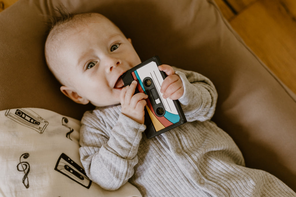 Cassette Mix Tape Teether: Retro 80s & 90s Vibes for Teething Relief