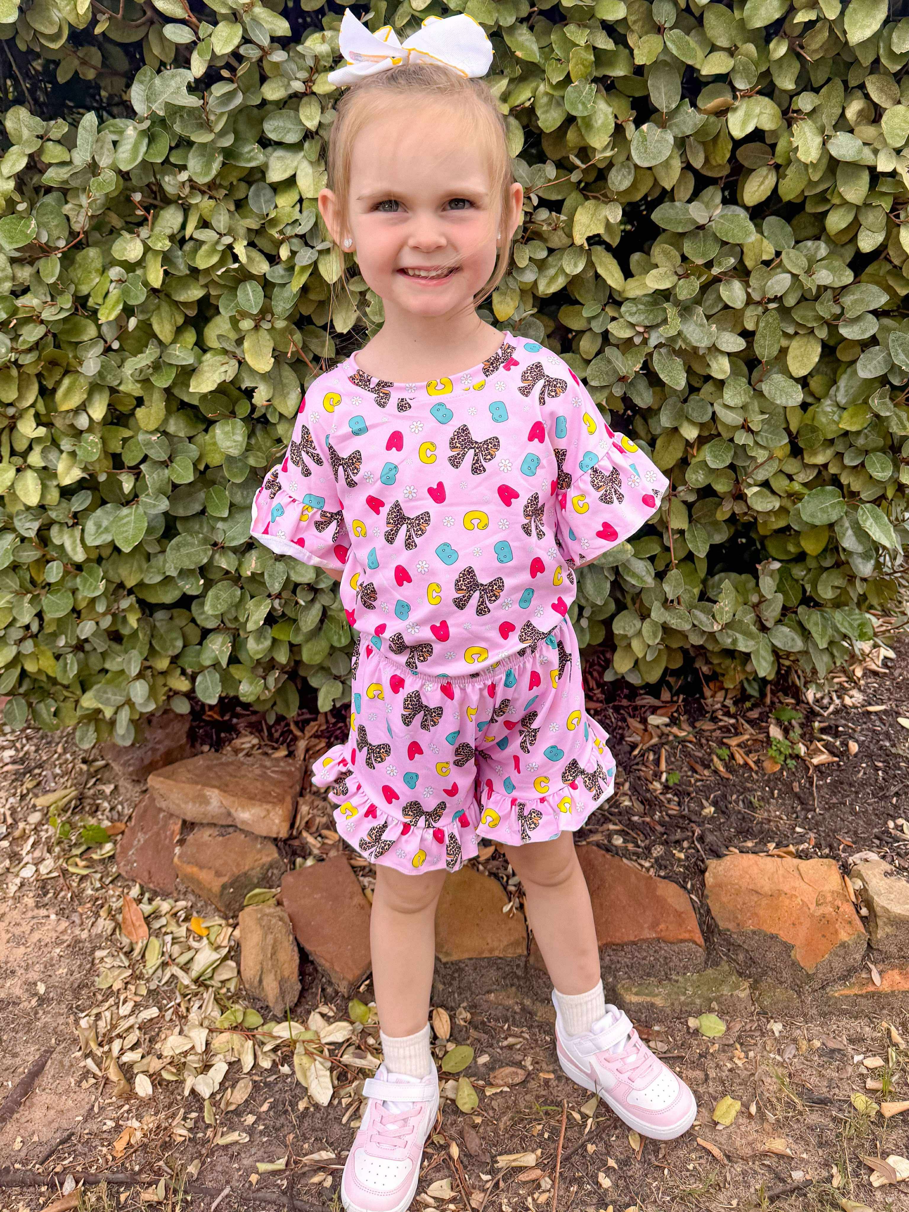 ABC ruffle top set