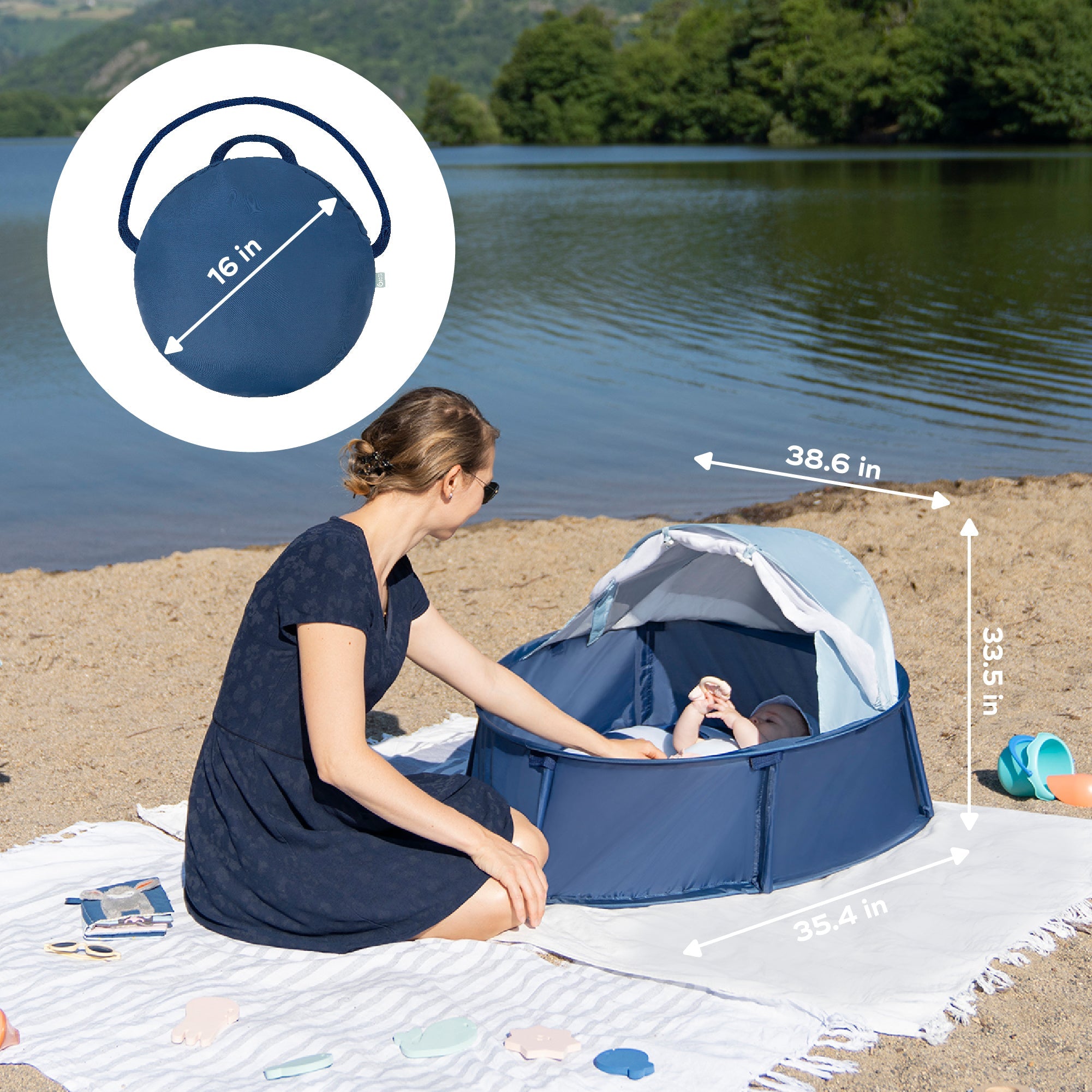 Babyni Anti-UV Infant Pop Up Tent & Playyard