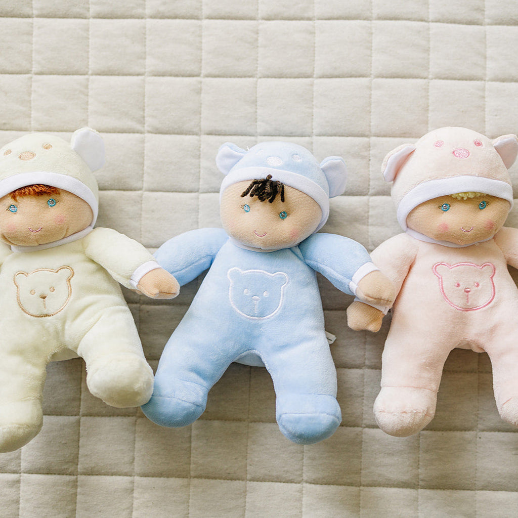 My First Baby Boy Doll in Blue with Rattle