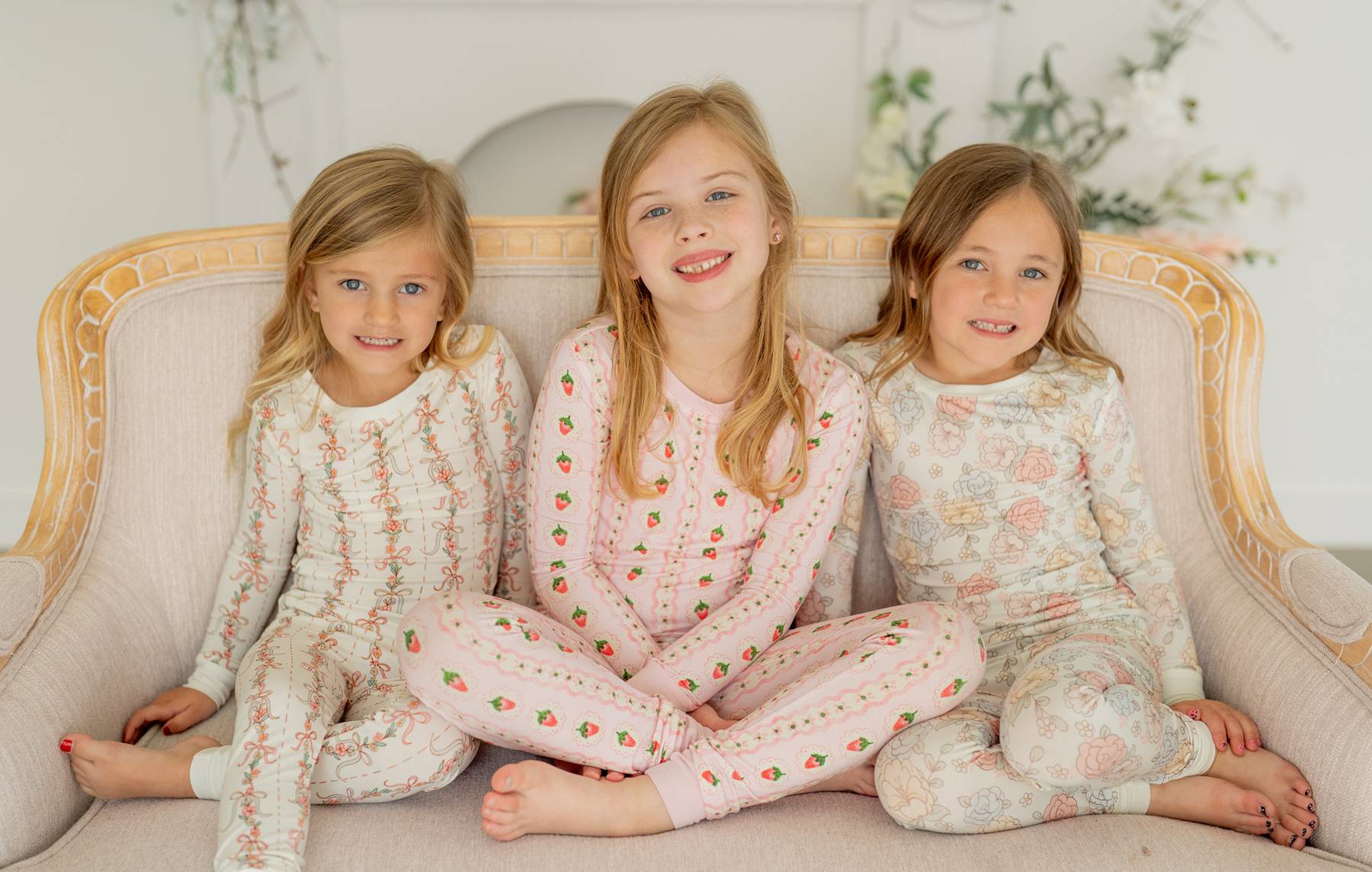 Strawberry Stripe | Two Piece Pajama Set