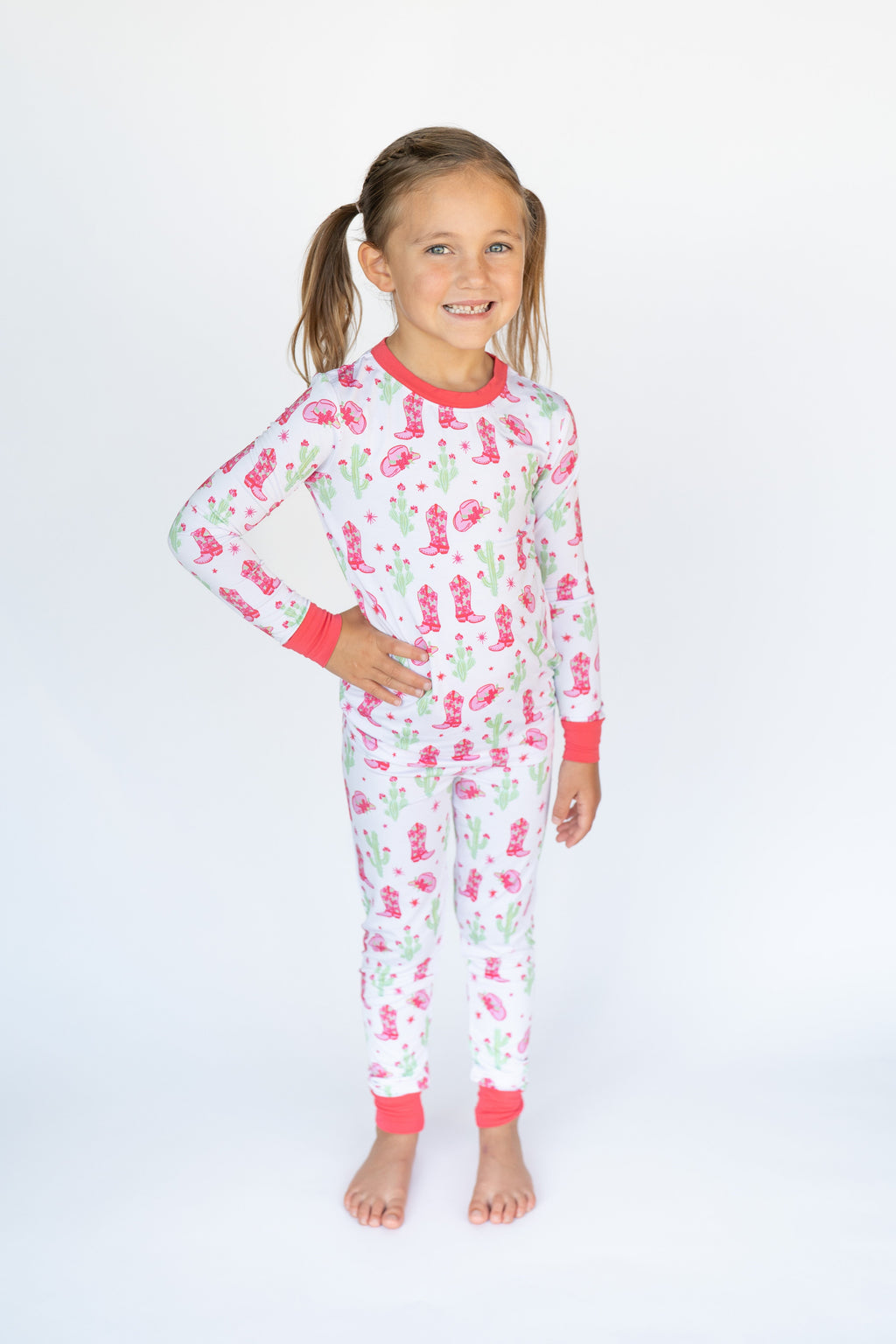 Pink Cactus Cowgirl | Two Piece Set