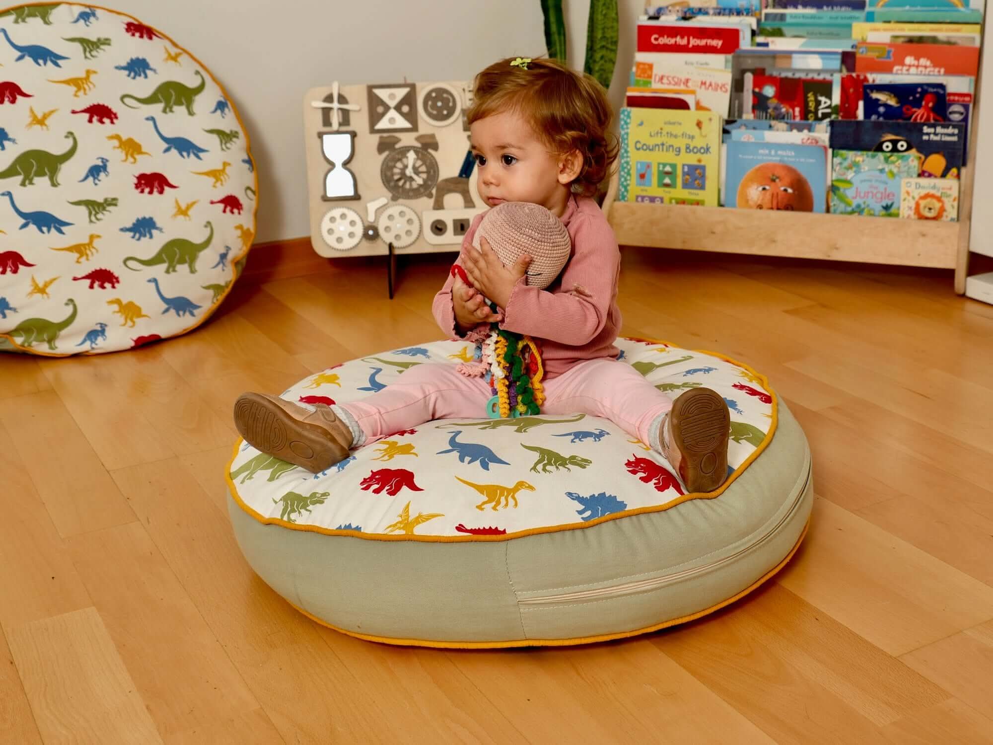 Kids Floor Pillow  Montessori Play Mat Large Toddler Cushion