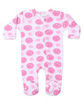 Baby Zipper Footie - Pink Smiles