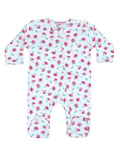 Baby Zipper Footie - Ditsy Rose