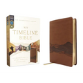 Niv, Timeline Bible, Leathersoft, Brown, Red Letter, Comfort Print: A Chronological Study Through Scripture