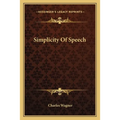 Simplicity Of Speech