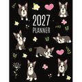 Boston Terrier Planner 2027: Daily Organizer: January-December (12 Months) Cute Dog Year Scheduler with Pretty Pink Hearts