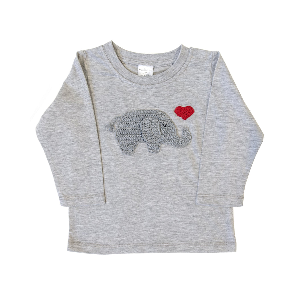 Valentine Elephant Tee, Red