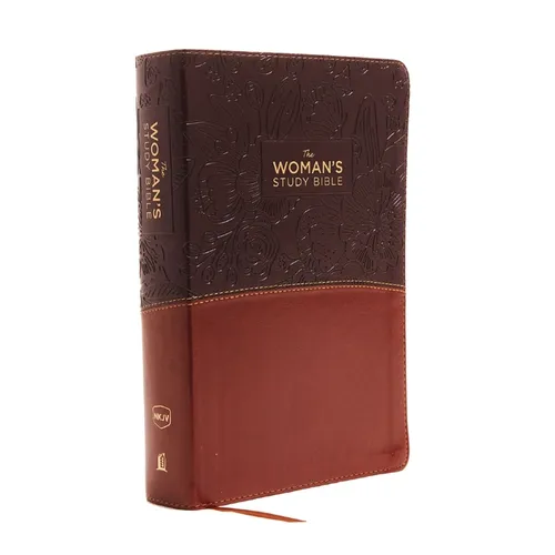 The NKJV, Woman's Study Bible, Fully Revised, Imitation Leather, Brown/Burgundy, Full-Color, Indexed: Receiving God's Truth for Balance, Hope, and Tra