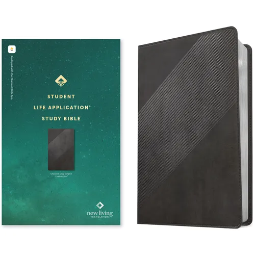 NLT Student Life Application Study Bible, Filament Enabled (Leatherlike, Charcoal Gray Striped, Red Letter)