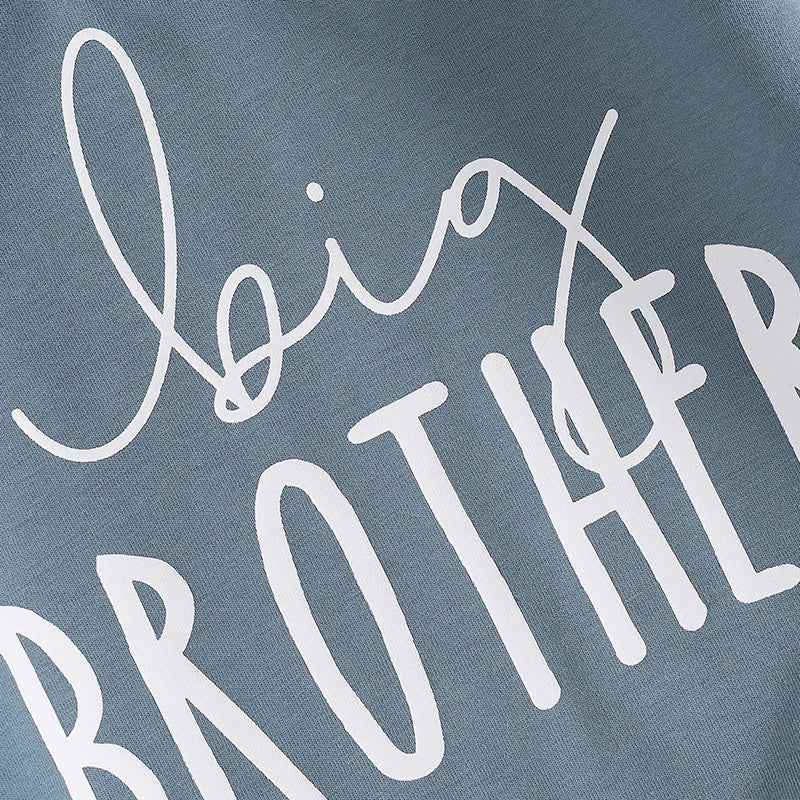 Baby Toddler Boys Big Brother Letter Print Long Sleeve Pullover Autumn Top