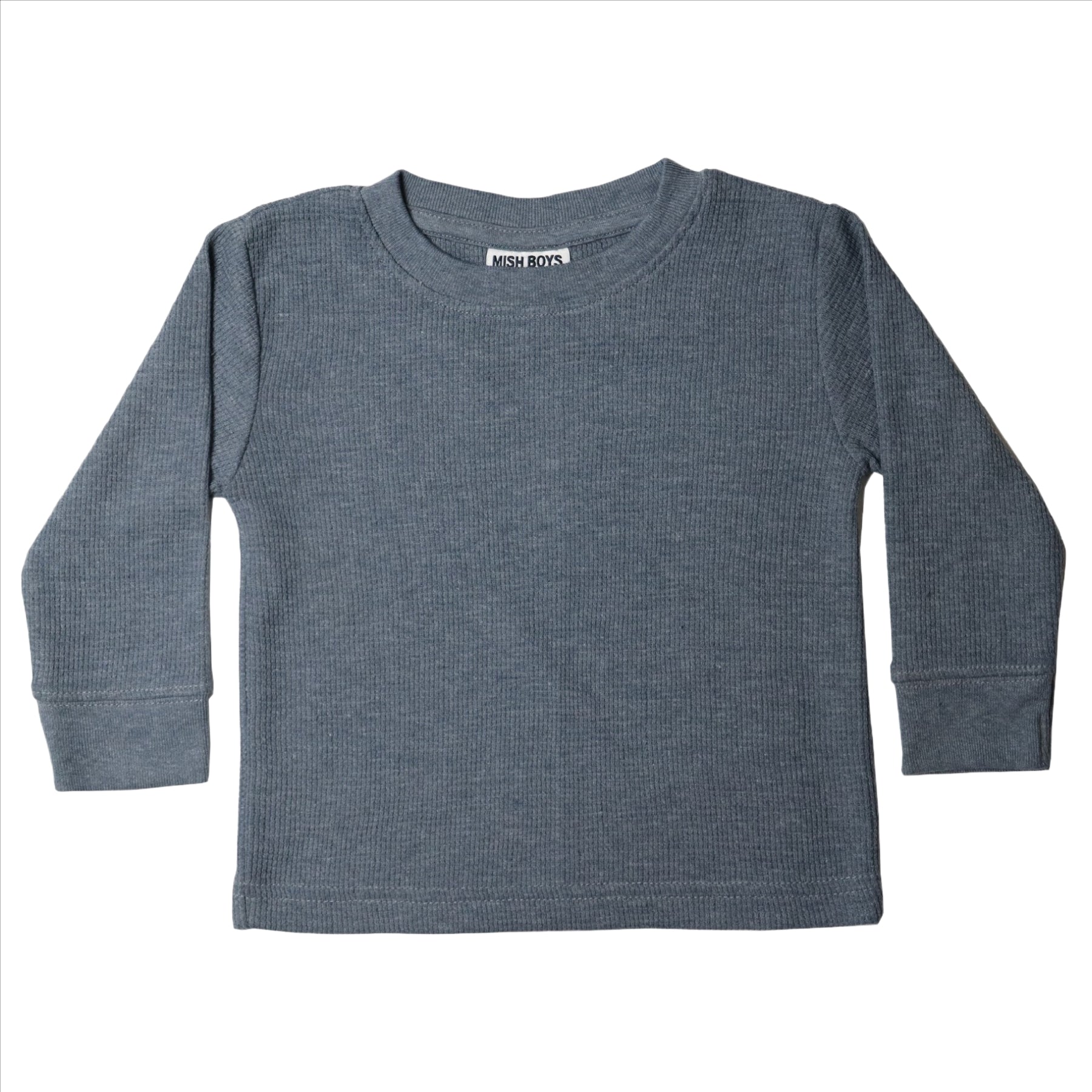 Kids Thermal Long Sleeve Solid Shirt - Coal