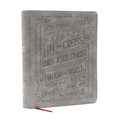 Nkjv, Journal Reference Edition Bible, Verse Art Cover Collection, Leathersoft, Gray, Red Letter, Comfort Print: Let Scripture Explain Scripture. Refl