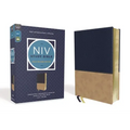 NIV Study Bible, Fully Revised Edition, Leathersoft, Navy/Tan, Red Letter, Comfort Print