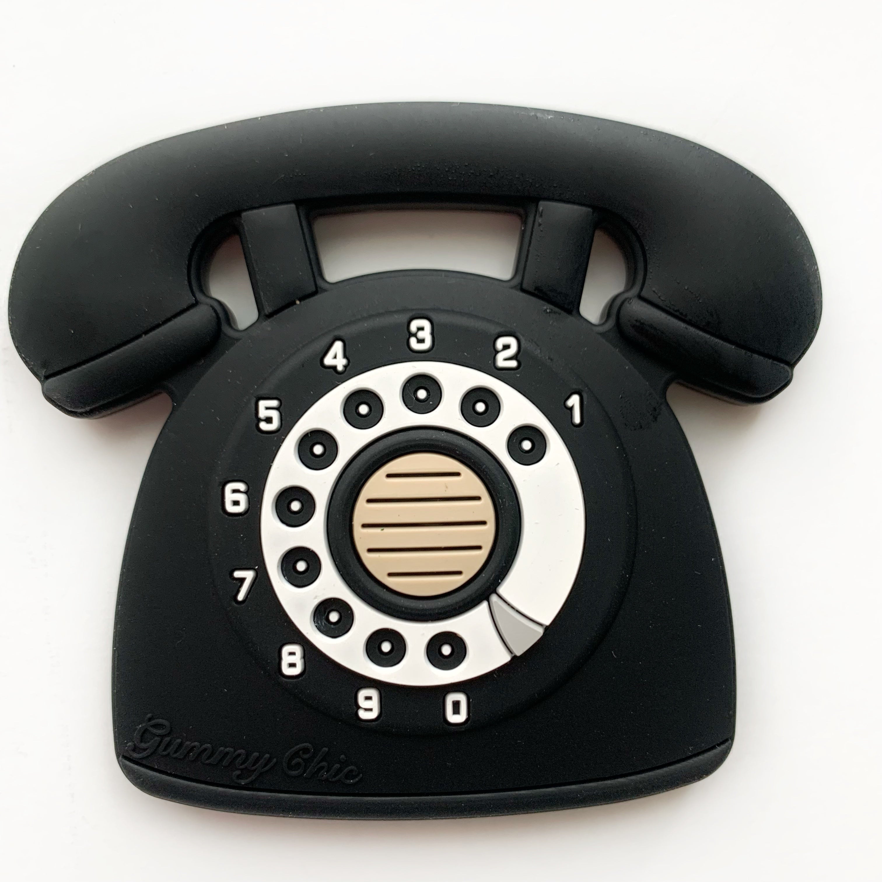 Gummy Chic Cool Baby Teether: Rotary Dial Phone Design