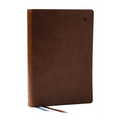 Net Bible, Large Print Thinline with Cross References, Brown Leathersoft, Comfort Print