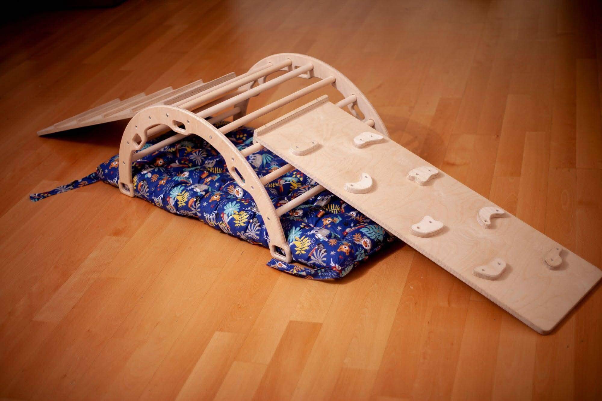 Montessori Climber Set: Arch, Rocker, Ramp, and Pillow Options