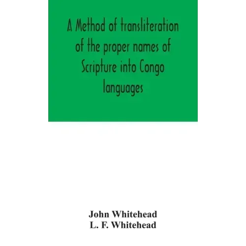A method of transliteration of the proper names of Scripture into Congo languages