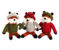 Fox in Sweater Ornament- set of 3