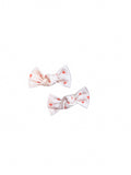 Ditsy Red Hearts Knot Bow