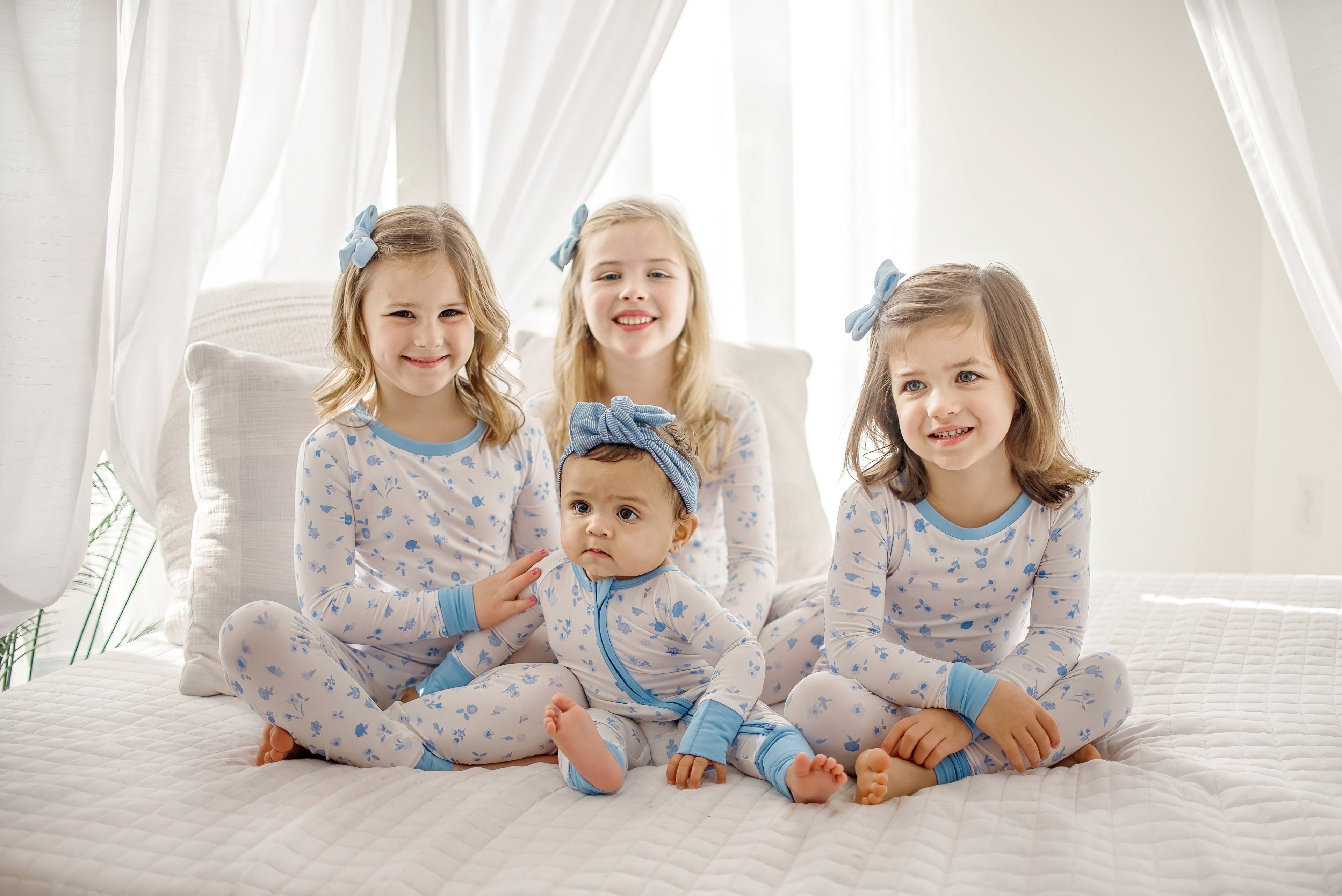 Ditsy Blue Floral Zippy