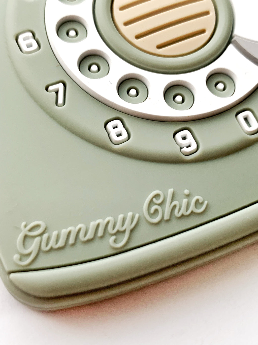 Gummy Chic Cool Baby Teether: Rotary Dial Phone Design