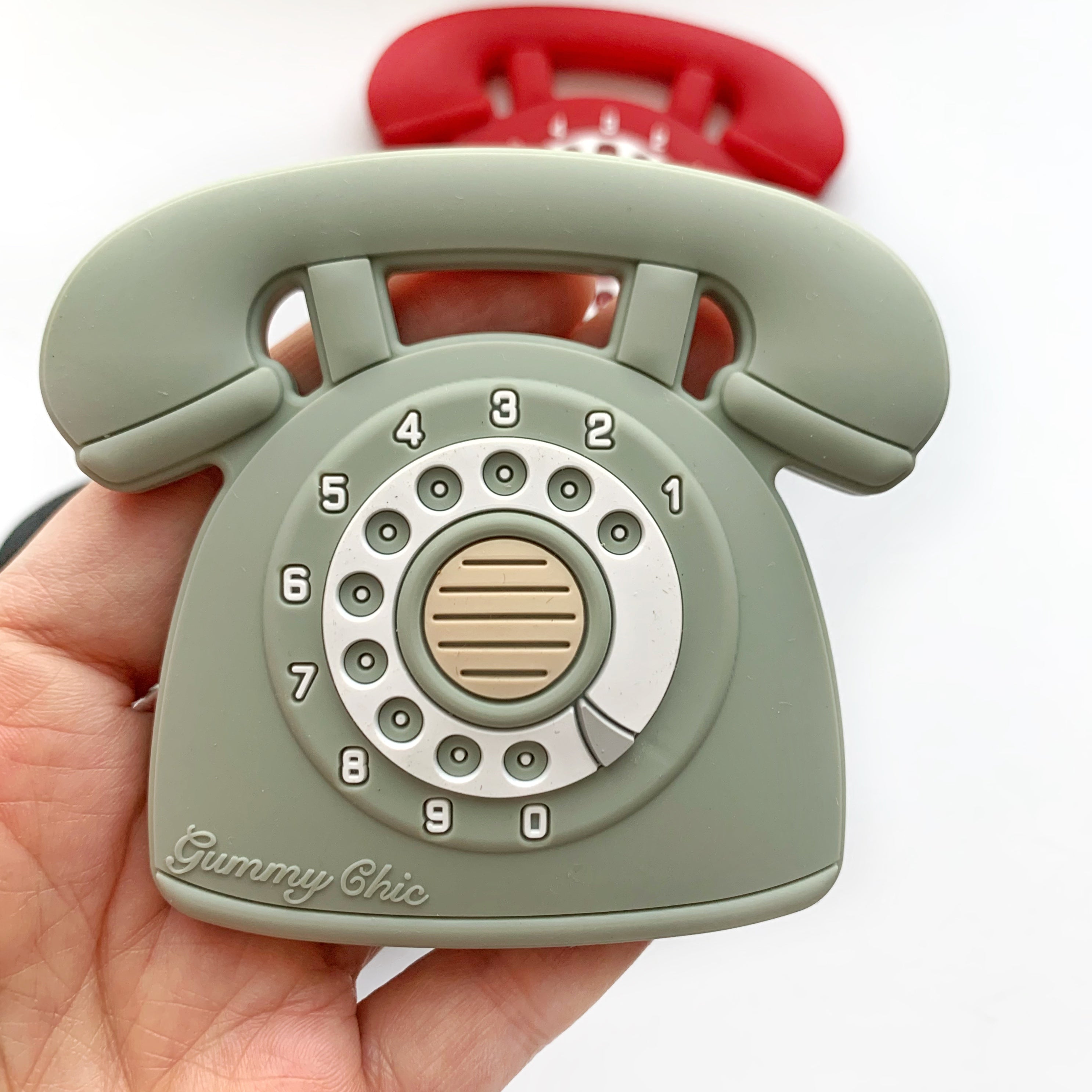 Rotary Dial Phone Sensory Pendant - Safe Chewing Fun Sensory Pendant for Kids with Anxiety