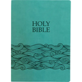 KJV Holy Bible, Wave Design, Large Print, Coastal Blue Ultrasoft: (Red Letter, Teal, 1611 Version)