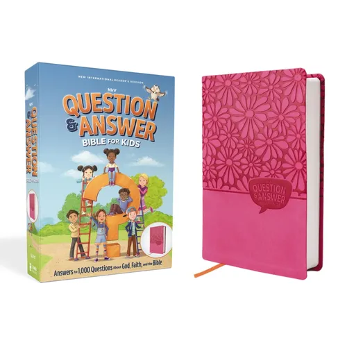 Nirv, Question and Answer Bible for Kids, Leathersoft, Pink, Comfort Print: Answers to 1,000 Questions Kids Ask about God, Faith, and the Bible