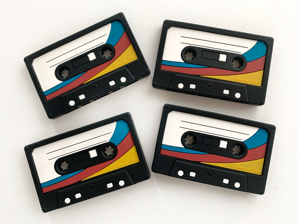 80's & 90's Inspired Limited Edition Cassette Baby Teether: Safe & Stylish Teething Aid