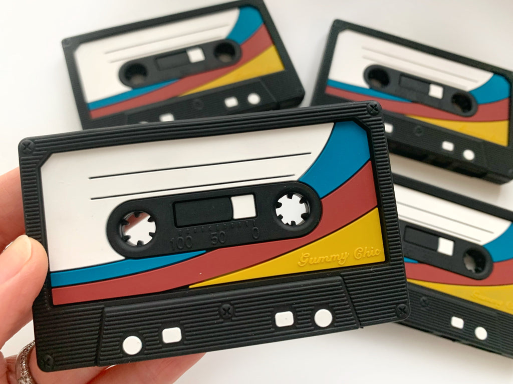 Cassette Mix Tape Teether: Retro 80s & 90s Vibes for Teething Relief