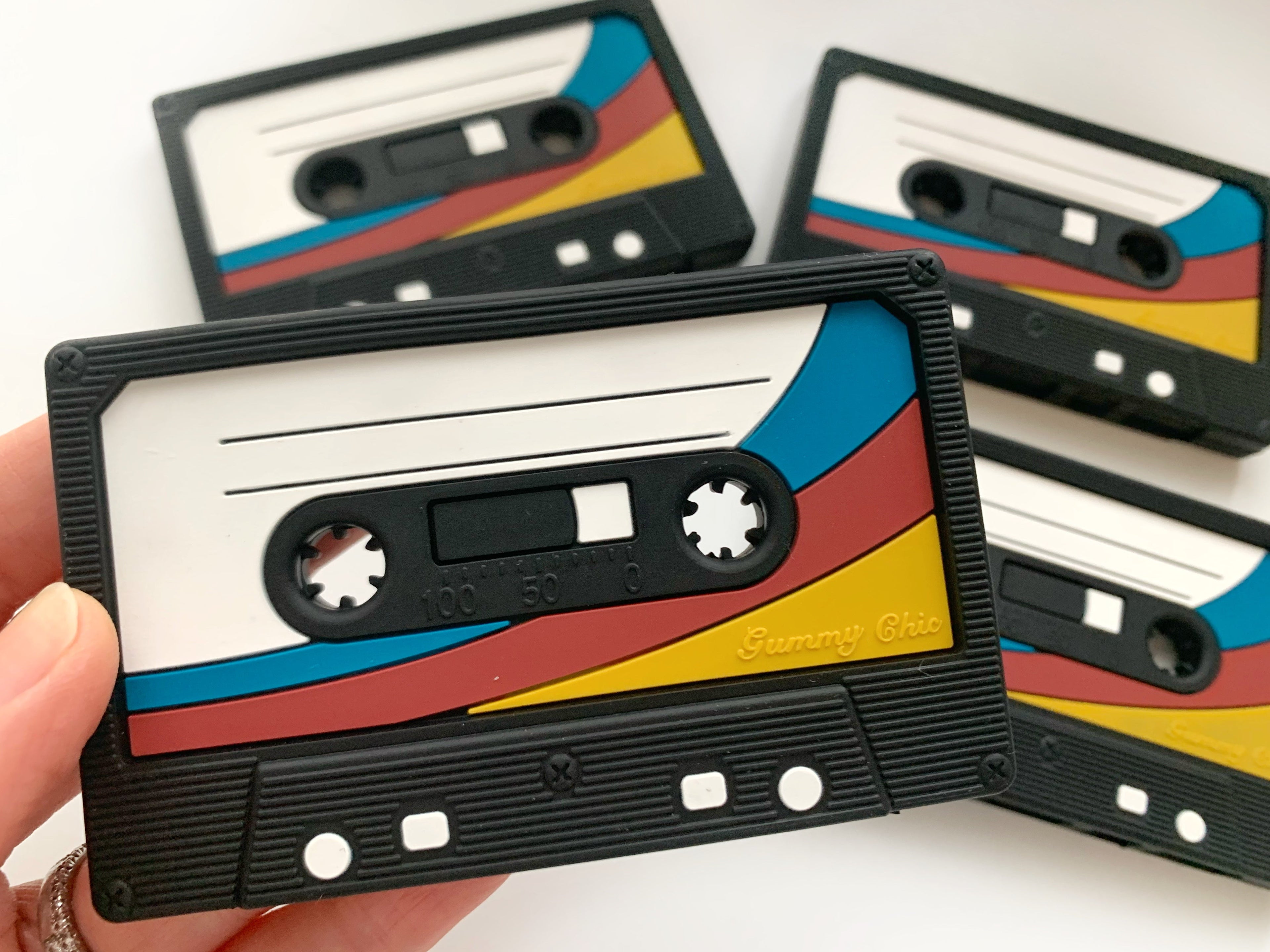 80's & 90's Inspired Limited Edition Cassette Baby Teether: Safe & Stylish Teething Aid