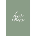 Her Vows: Wedding Vow Book Sage Green Elegant Lettering Vow Booklet For Women