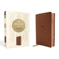 Niv, Heritage Bible, Page Edge Art Edition, Leathersoft, Brown, Red Letter, Comfort Print