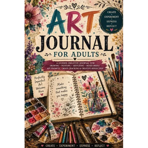 Art Journal for Adults: A Guided Creative Journal for Drawing, Painting, Sketching, Mixed Media, Art Prompts, Mood Tracking & Creative Reflection