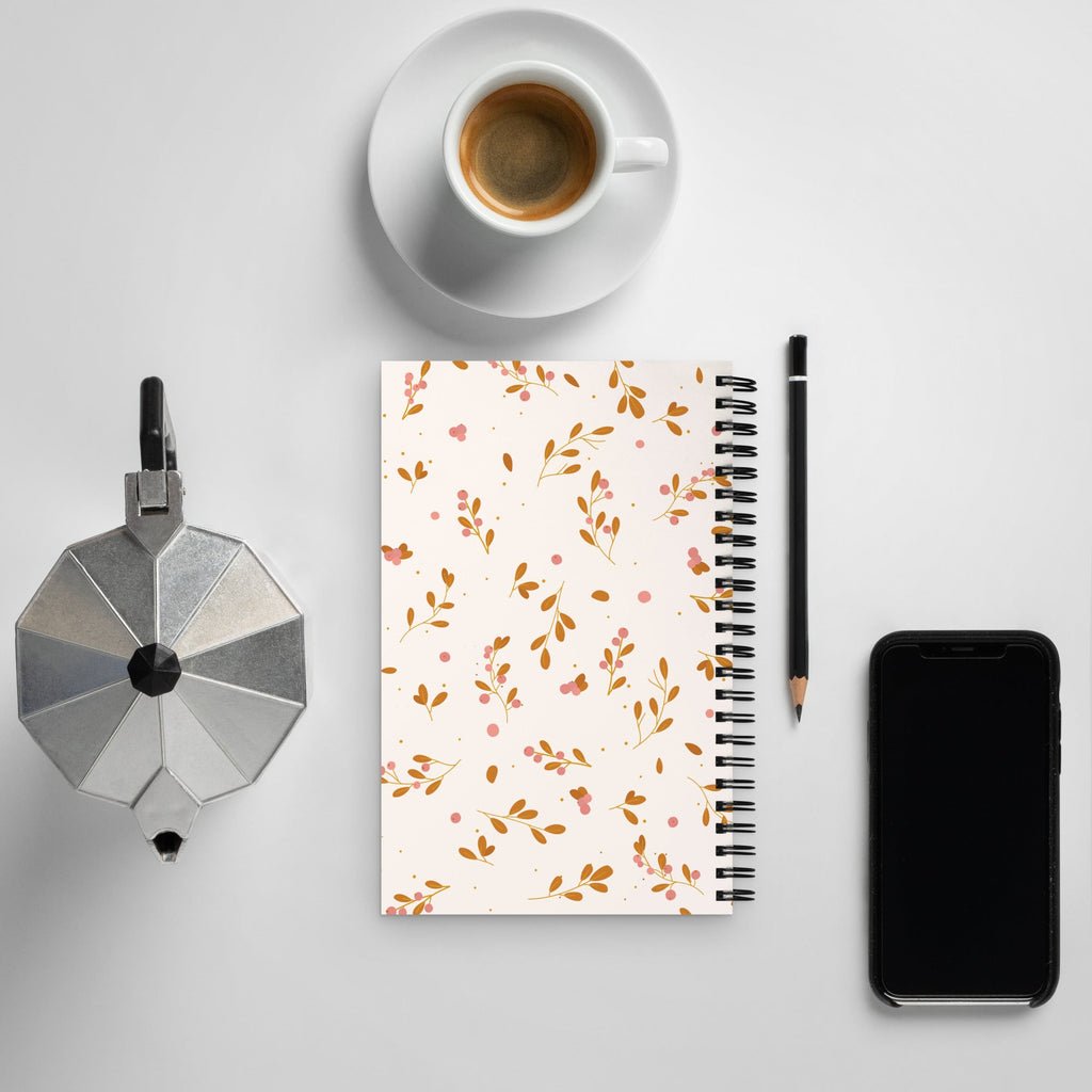 Spiral notebook - Fall Floral - 140 Pages