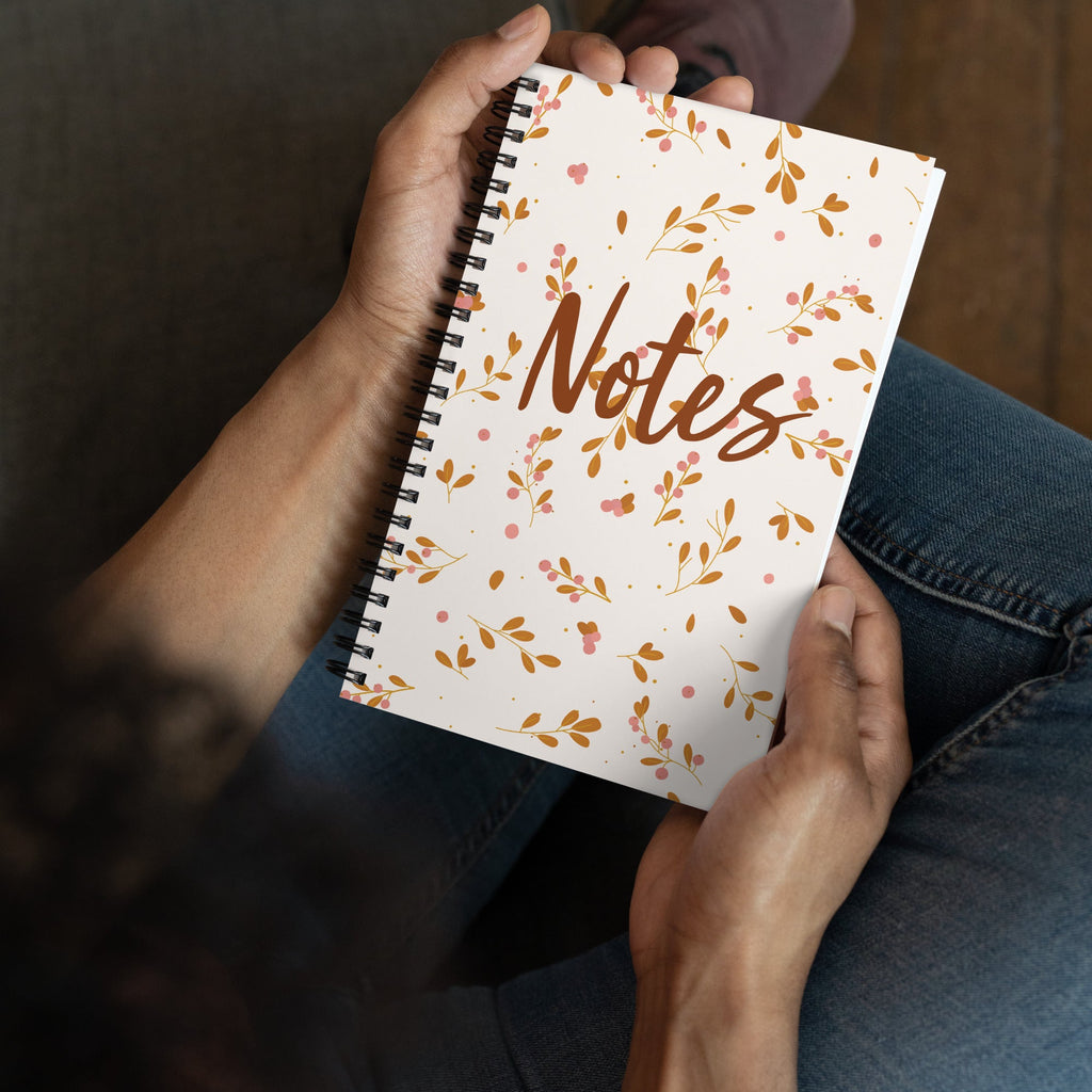 Spiral notebook - Fall Floral - 140 Pages