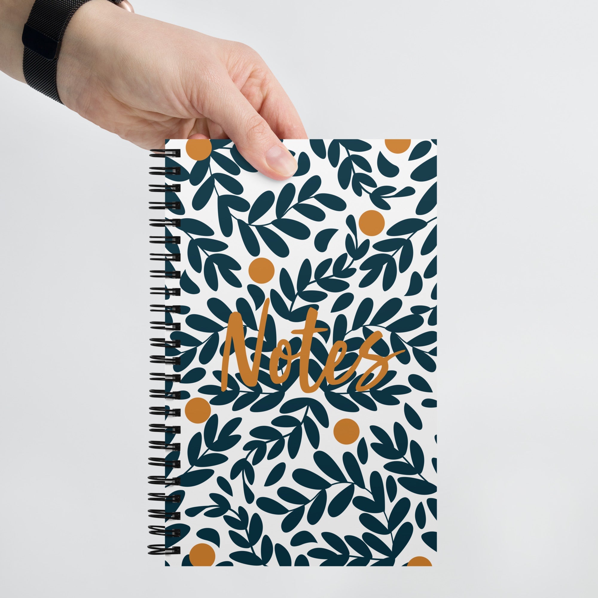 Spiral notebook - Blue Abstract Plants - 140 Pages