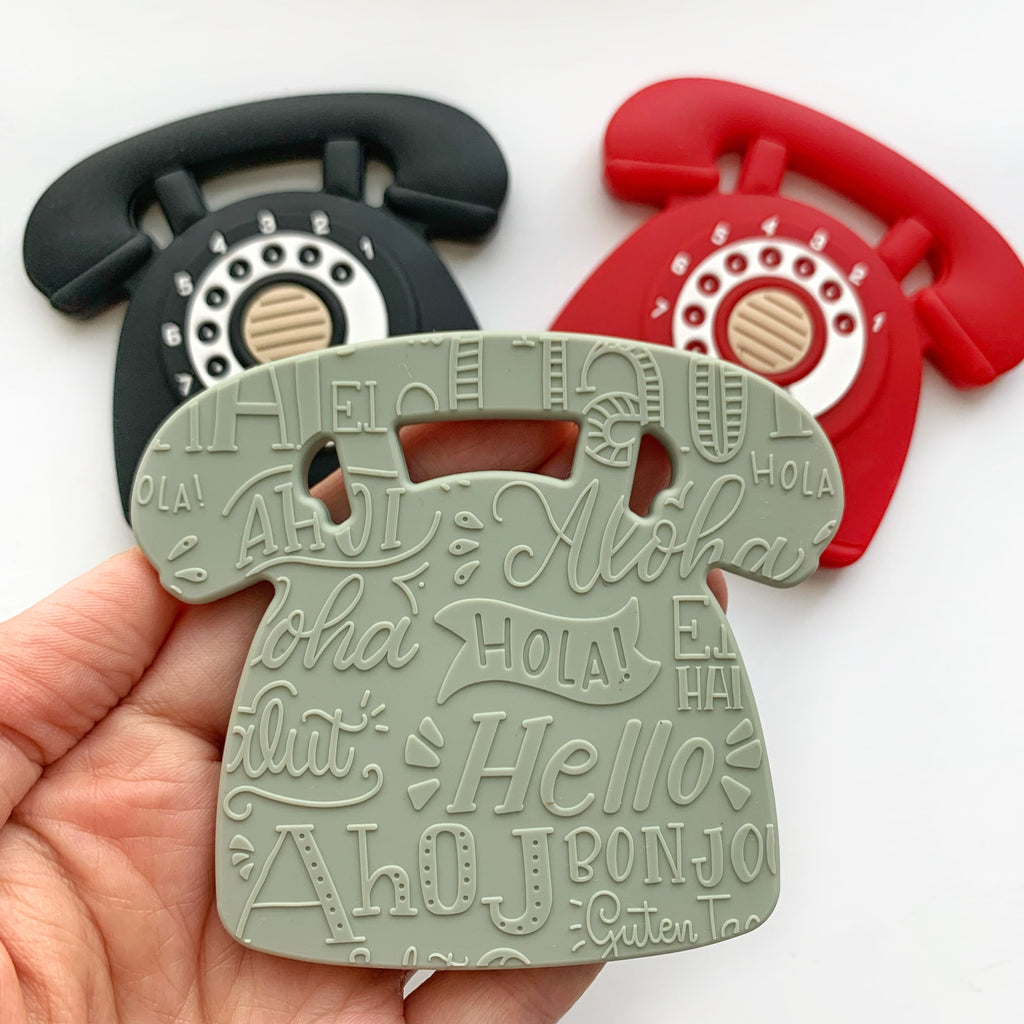 Rotary Dial Phone Sensory Pendant - Safe Chewing Fun Sensory Pendant for Kids with Anxiety
