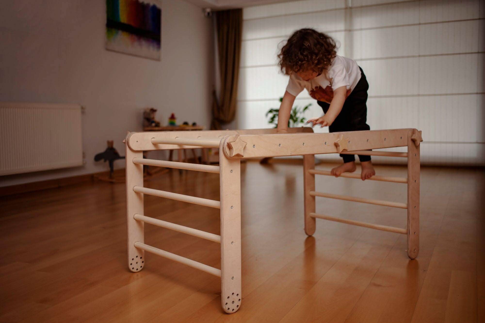 Montessori Climbing Triangle Cube with Reversible Ramp